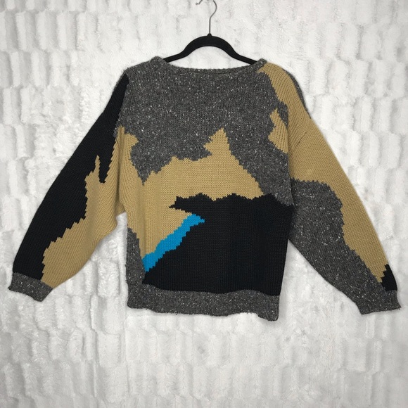 Vintage Sweaters - Vintage Espirit Sport Gray Crewneck Knit Sweater